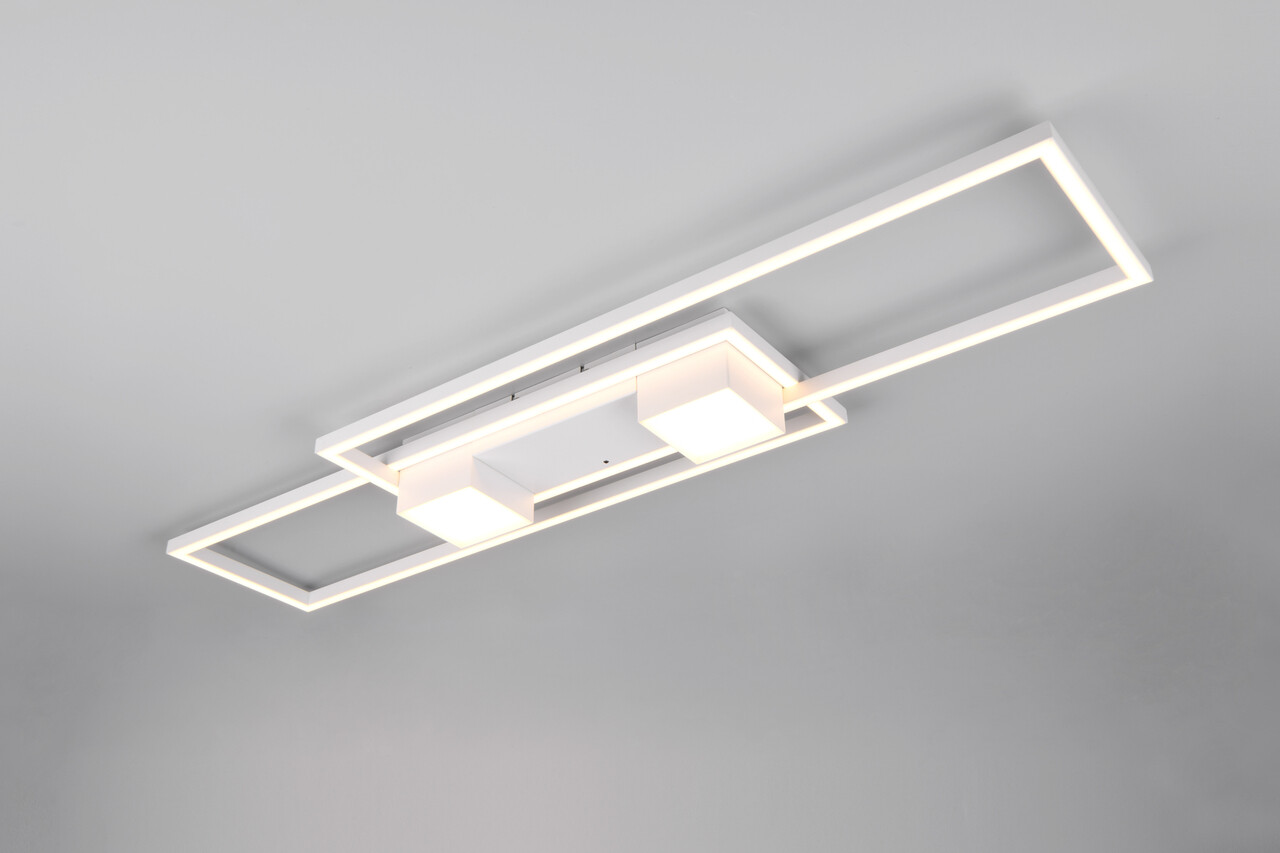 Plafoniera Albany, TRIO, 100x28x8 cm, 37W, 1x SMD, aluminiu, alb mat - imagine 7